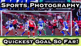 QUICKEST GOAL SO FAR Sports Photography tips and settings [upl. by Suiluj]