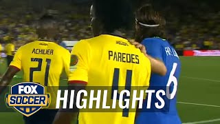 Brazil vs Ecuador  2016 Copa America Highlights [upl. by Ul227]