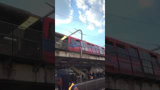 DLR train arriving on platform 3 at Canning Town station [upl. by Ellan]