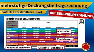 mehrstufige Deckungsbeitragsrechnung  👨🏼‍🎓 EINFACH ERKLÄRT 👩🏼‍🎓 [upl. by Sherwynd]