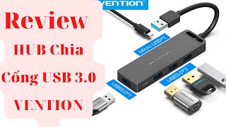 Review HUB Chia Cổng USB 3 0 VENTION Ngon Lành [upl. by Raynell871]