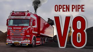 Master Truck Show 2023 with Scania V8 MAN Mercedes Renault DAF Volvo open pipes sound Part 1 [upl. by Dearborn]