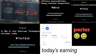 2nd day porter earning 8ft vehicle in hyderabad vlogportervlog [upl. by Dnalyaw97]