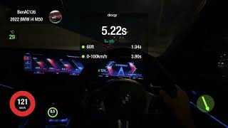 2022 BMW i4 M50 Launch Control 0100 0200 14mile on Draggy [upl. by Saberhagen590]