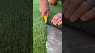 Best way to lay Astro turf landscaping astro artificialgrass astroturf diy gardendesign [upl. by Aneahs766]