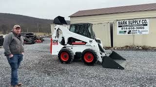 2010 Bobcat S250 Rubber Tire Skid Steer Loader Cab Heat Air High Flow 2 Speed New Tires New Bucket [upl. by Aimehs]