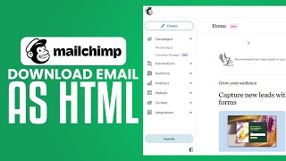 How To Export Mailchimp Email As HTML 2023 Easy Tutorial [upl. by Masson]