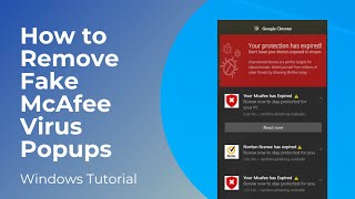 How to Remove Fake McAfee Virus Popup Notifications [upl. by Shelah290]