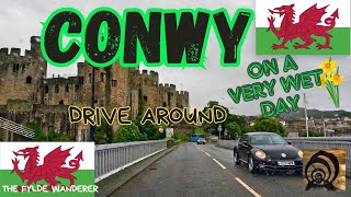 A Very Wet Drive Around Conwy North Wales [upl. by Napier617]