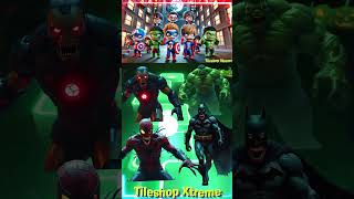 Team Avengers Part 11 Spiderman 🆚 Ironman 🆚 Hulk 🆚 Batman Transform Dance coffindance tileshop [upl. by Oiceladni]