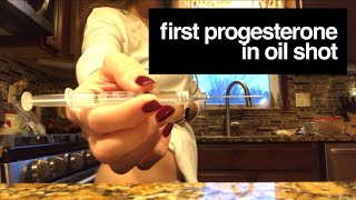 My First PIO Shot  IVF  Progesterone in Oil [upl. by Daven981]