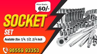 Socket Set for All Repair Needs  MultiSize Socket Set socketset 9655993353 [upl. by Fulmis299]