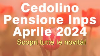 Cedolino di Pensione Aprile 2024 visibile online [upl. by Chrisoula]