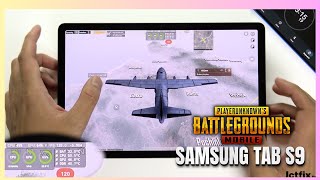 Samsung Tab S9 PUBG Mobile Gaming test 120 FPS Update  Snapdragon 8 Gen 2 120Hz Display [upl. by Irvine]