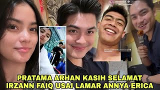 Pratama Arhan Vcall Irzann Faiq Berikan Ucapan Selamat Usai Irzan Lamar Annya Erica [upl. by Ialohcin492]