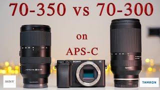 Sony 70350 vs Tamron 70300 on my A6400 APSC Camera  side by side comparison  Best Tele Lens [upl. by Milewski]