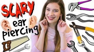 MY SCARY EAR PIERCING STORY [upl. by Akselaw822]