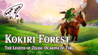 The Legend of Zelda Ocarina of Time  Kokiri Forest  Ocarina tutorial  tabs [upl. by Lladnik709]