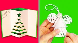 14 SIMPLE PAPER DECORATIONS FOR CHRISTMAS [upl. by Acinelav35]