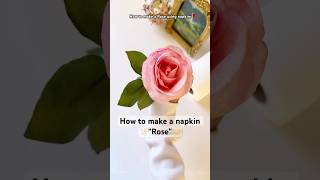 DIY Napkin Rose  How to make a rose using napkins [upl. by Kralc183]