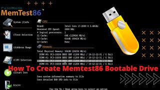 How to create a Memtest86 Bootable USB for Testing PC RAM [upl. by Markman887]