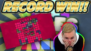 RECORD WIN Cubes Big win  HUGE WIN on NEW slot from Hacksaw gaming [upl. by Shir907]