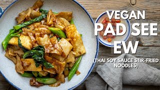 Delicious and flavorful Vegan Pad See Ew with aromatic char [upl. by Carilyn]