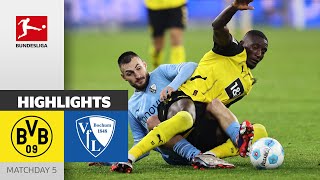 Guirassy Involved in THREE Goals  Borussia Dortmund  VfL Bochum 1848 42  Highlights  Matchday 5 [upl. by Enelrats]