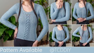 How to Crochet Sweater  Pattern amp Tutorial DIY [upl. by Lacefield]