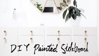 DIY Painted Wood Sideboard from Basic to Sophisticated  Upcycld by Mr Kate  Interior Design [upl. by Ainotahs]