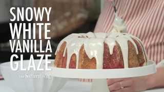 How to Make Snowy White Vanilla Glaze  MyRecipes [upl. by Salohcin]