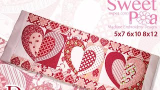 Double the Love Table Runner Stitch Along by Sweet Pea Beginner Embroidery Friendly [upl. by Artima]