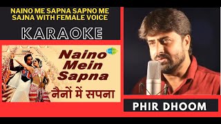 Naino Me Sapna Sapno me Sajna  Himmatwala Movie  With Female Voice Original Crystal Clear Karaoke [upl. by Bromleigh860]