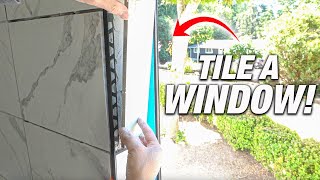 How To Install Tile Around A Window For BEGINNERS PRO TIPS DIY [upl. by Debora929]