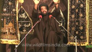 Shia saint speaks at Muharram mourning [upl. by Rento]