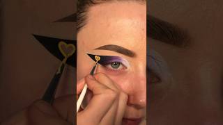 makeup inspired by pride flags  nonbinary💛🤍💜🖤 makeup makeuptutorial [upl. by Tnilc]