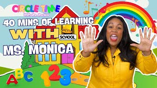 Kids Songs  Learning with Ms Monica  ABC Song  More Childrens Songs  Toddler Lessons [upl. by Noedig440]