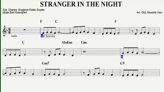 STRANGERS IN THE NIGHTFPlay AlongGuitarKeyboardFluteMelodicaViolinPianoUkuleleRecorder [upl. by Ellerahc839]