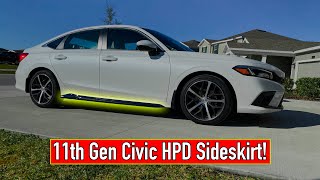 DIY HPD Side Underbody Spoiler 2023 Honda Civic 11th Gen Civic [upl. by Adnilrem603]