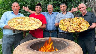 Delicious Flat Meat Buns Recipe  Traditional Village Cooking  Cooking Flat Meat Buns in Village [upl. by Naxor]