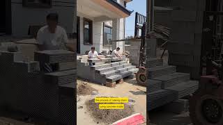 the process of making stairs using concrete molds [upl. by Netsruk]