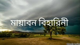 Mayabono Biharini Lyrics SongSomlota Bangla Music [upl. by Aivax]