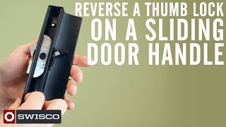 Reversing the thumb lock on the Swisco 82005 Sliding Door Handle [upl. by Eiznyl707]