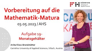 Vorbereitung auf die MathematikMatura Monatsgehälter [upl. by Roman]