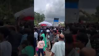 Kaalabhairavan falling 😔collapse bhairav ochira onam kerala temple [upl. by Nerua]