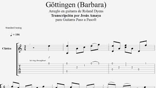 Göttingen  por Roland Dyens  Tablatura por Jesús Amaya [upl. by Zenas]