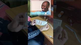 fake hundred dollar bill prank fake dollar shortvideo [upl. by Esau]