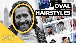 The Best Mens Hairstyles For Oval Face Shapes [upl. by Ardnasirk]