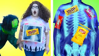 9 FUNNY ZOMBIE WAYS TO SNEAK SNACKS AND FOOD INTO THE MOVIES  CRAZY TIPS AND TRICKS BY CRAFTY HACKS [upl. by Anitan]