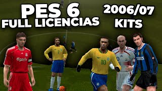 COMO INSTALAR PES 6 EN PC CON LICENCIAS Y UNIFORMES REALES DEL 200607 [upl. by Ayikahs602]